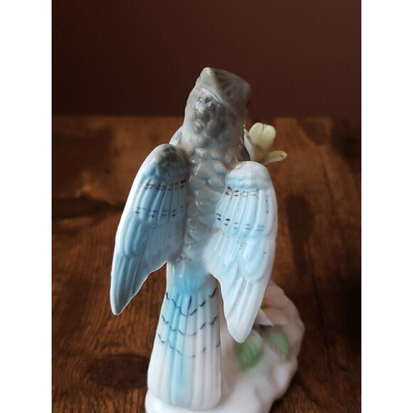 Vtg Ardalt Lenwile BLUE JAY Bird Figurine Verithin Porcelain Small Japan 6868 - Picture 6 of 13